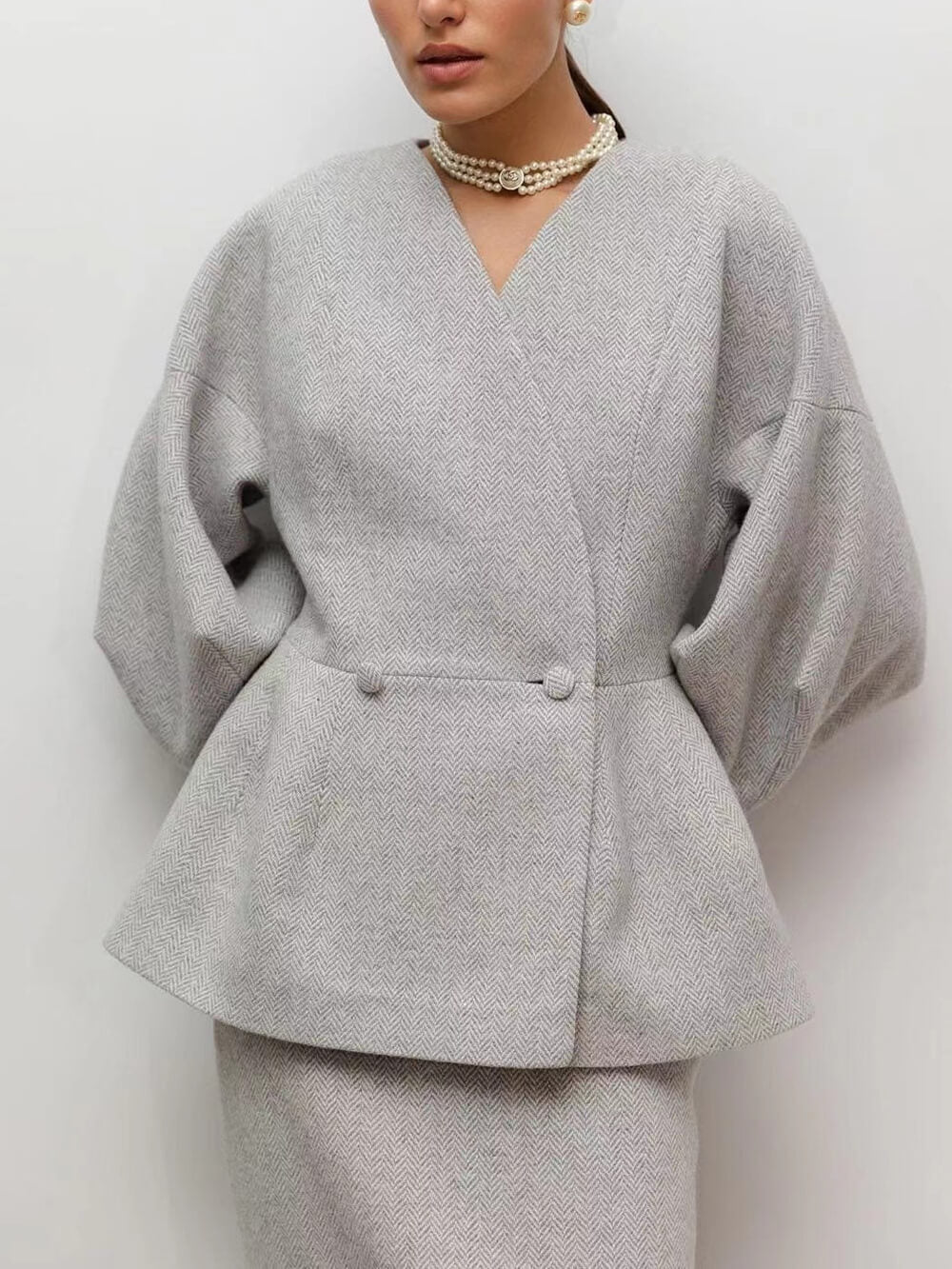 Chic Elegant Solid Fitted Maxi Skirt