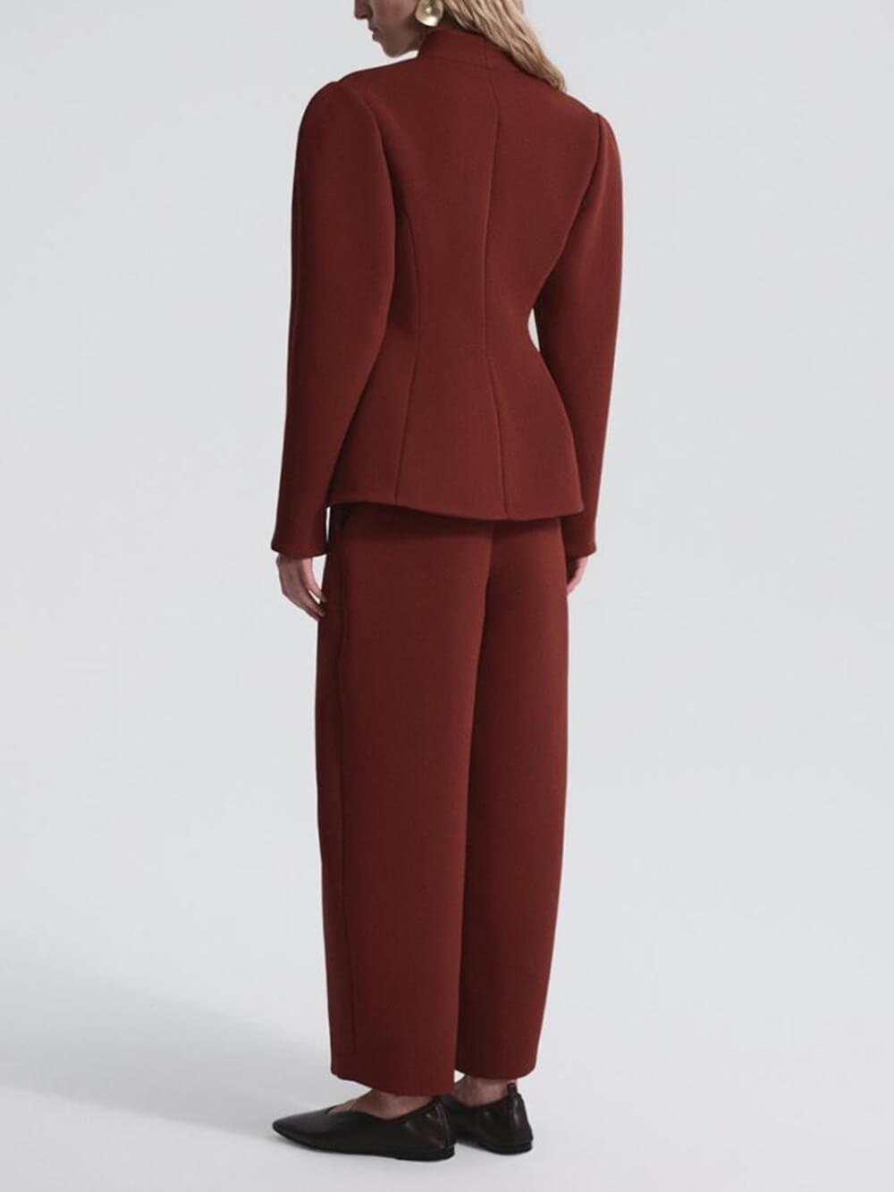 Exquisite Burgundy Slim Pocket Pants