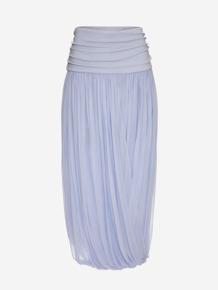 Exquisite Draped Wrap Lantern Skirt