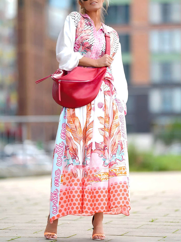 Casual Floral Print Relaxed Button-Up Shirt