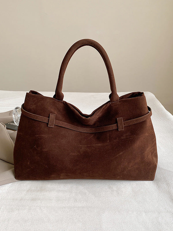 Vintage Nubuck Leather Tote Bag