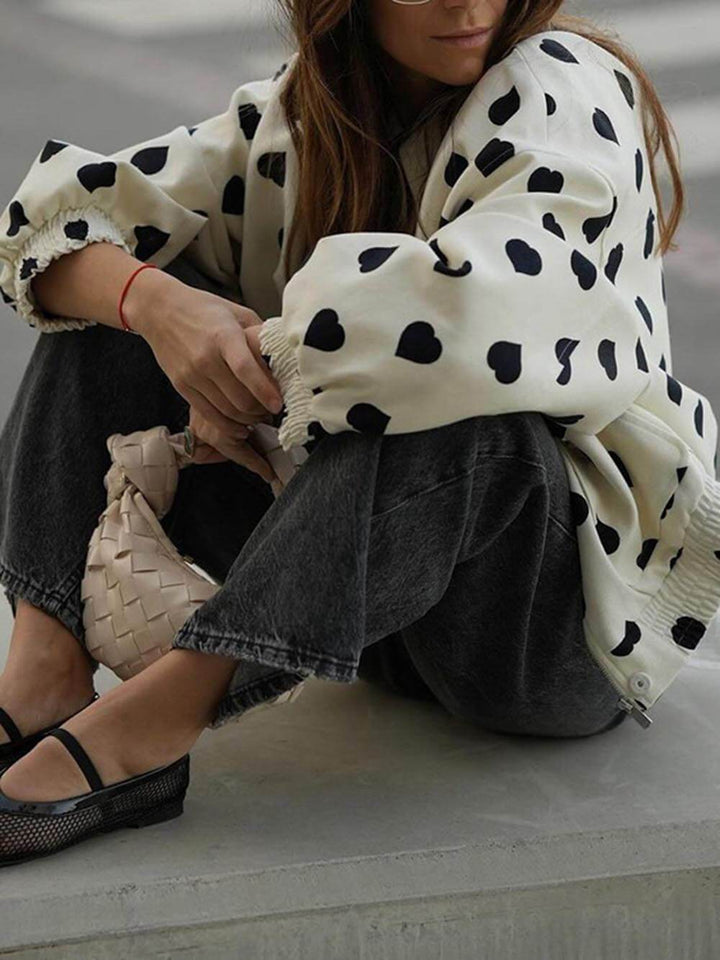Klasik Moda Baskılı Ceket