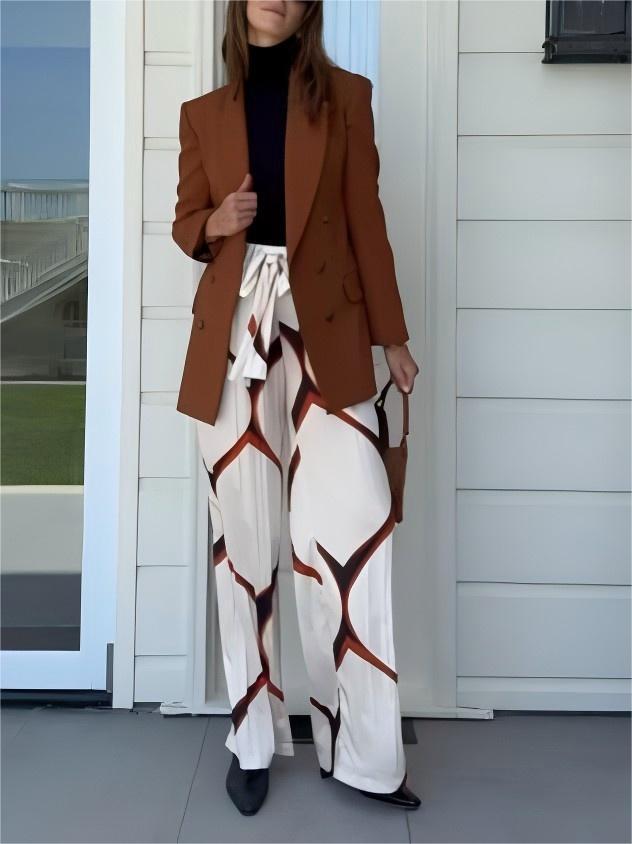 Fasjonabel Casual Lapel-dressjakke
