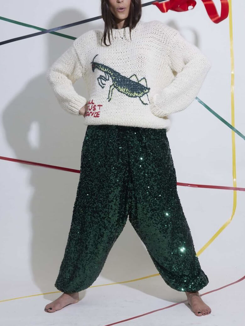 Funny Mantis Cartoon Pattern Sweater