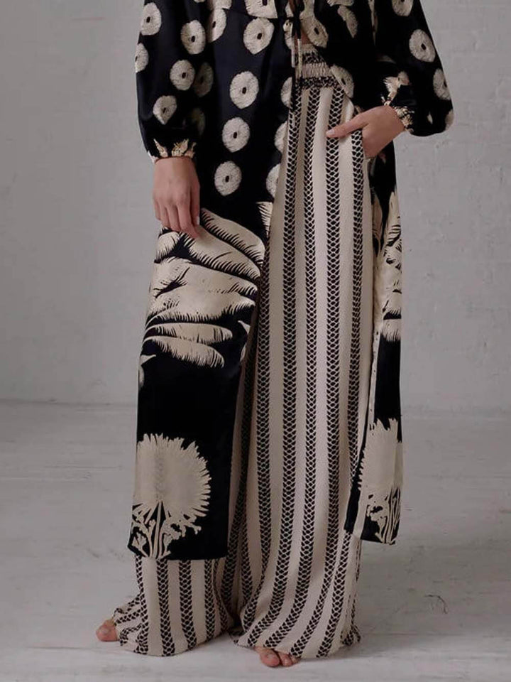 Μοναδικό Ethnic Print Oversized Cardigan Top