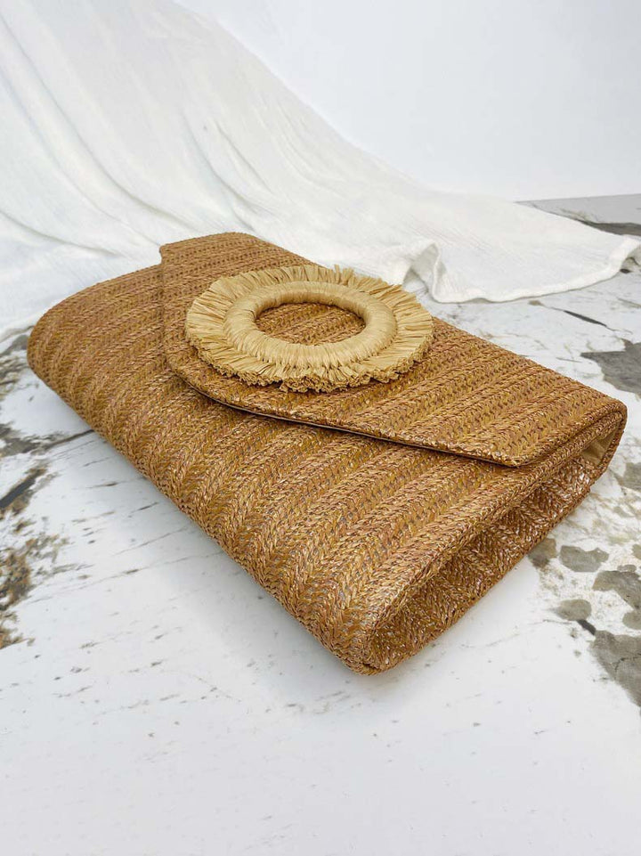 Holiday Style Woven Envelope Bag