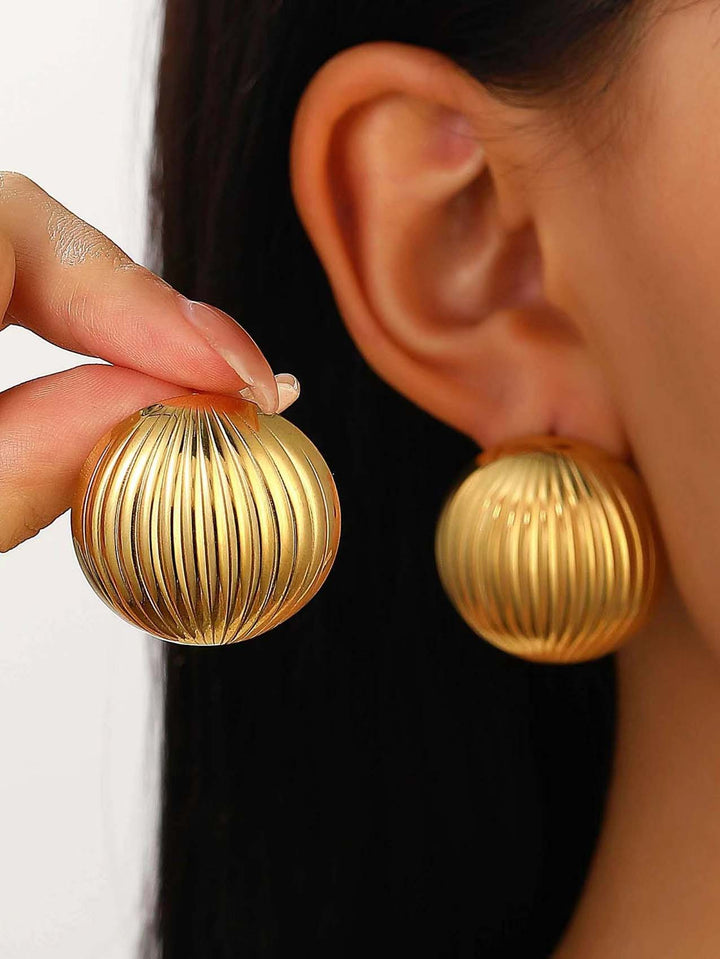 Striped Round Fashion Earrings