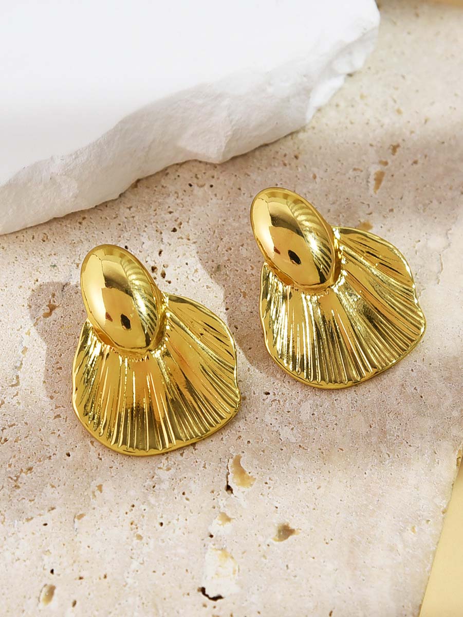 Fashion Geometric Polished Oval Earrings