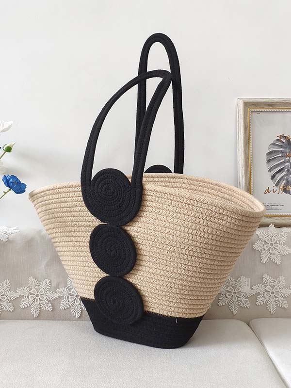 Beach Vacation Tote Shoulder Woven Bag