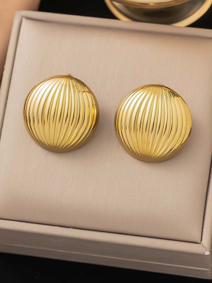 Striped Round Fashion Earrings