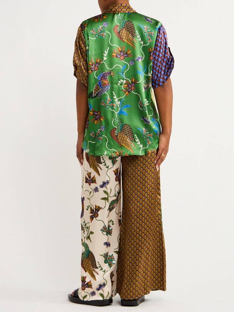 Special Folk Print Loose Wide Leg Bukser