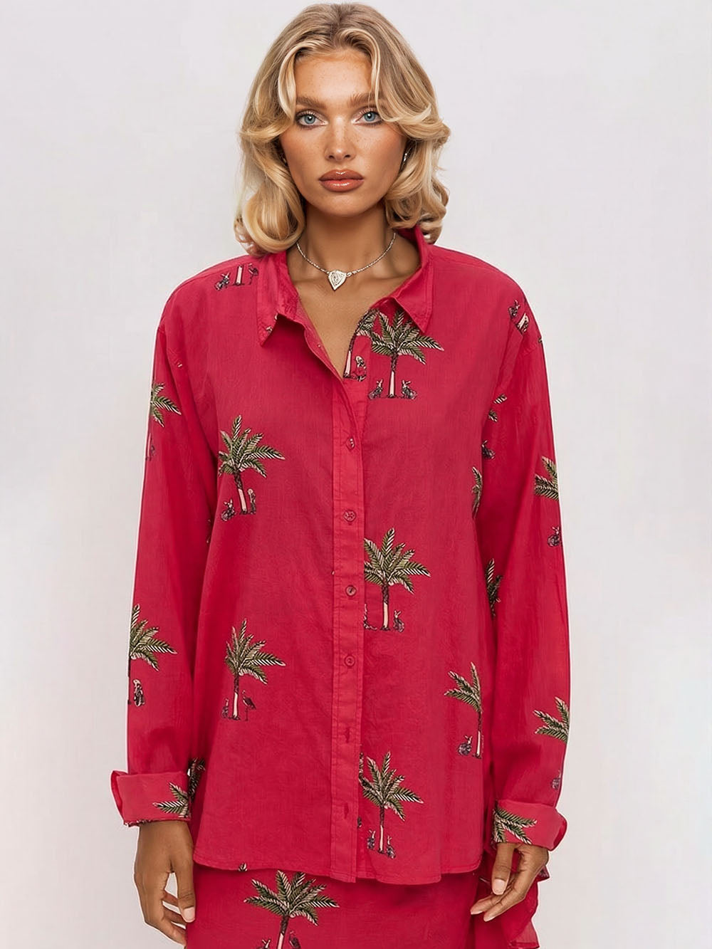 Casual Printed Button-Up Shirt