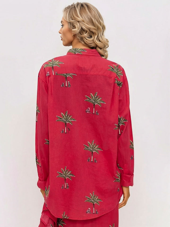 Casual Printed Button-Up Shirt