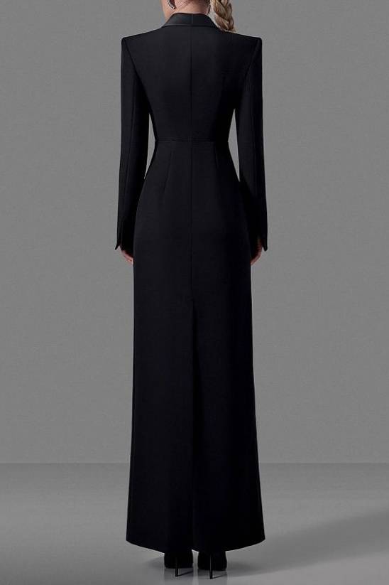 Back Slit Suit Dress