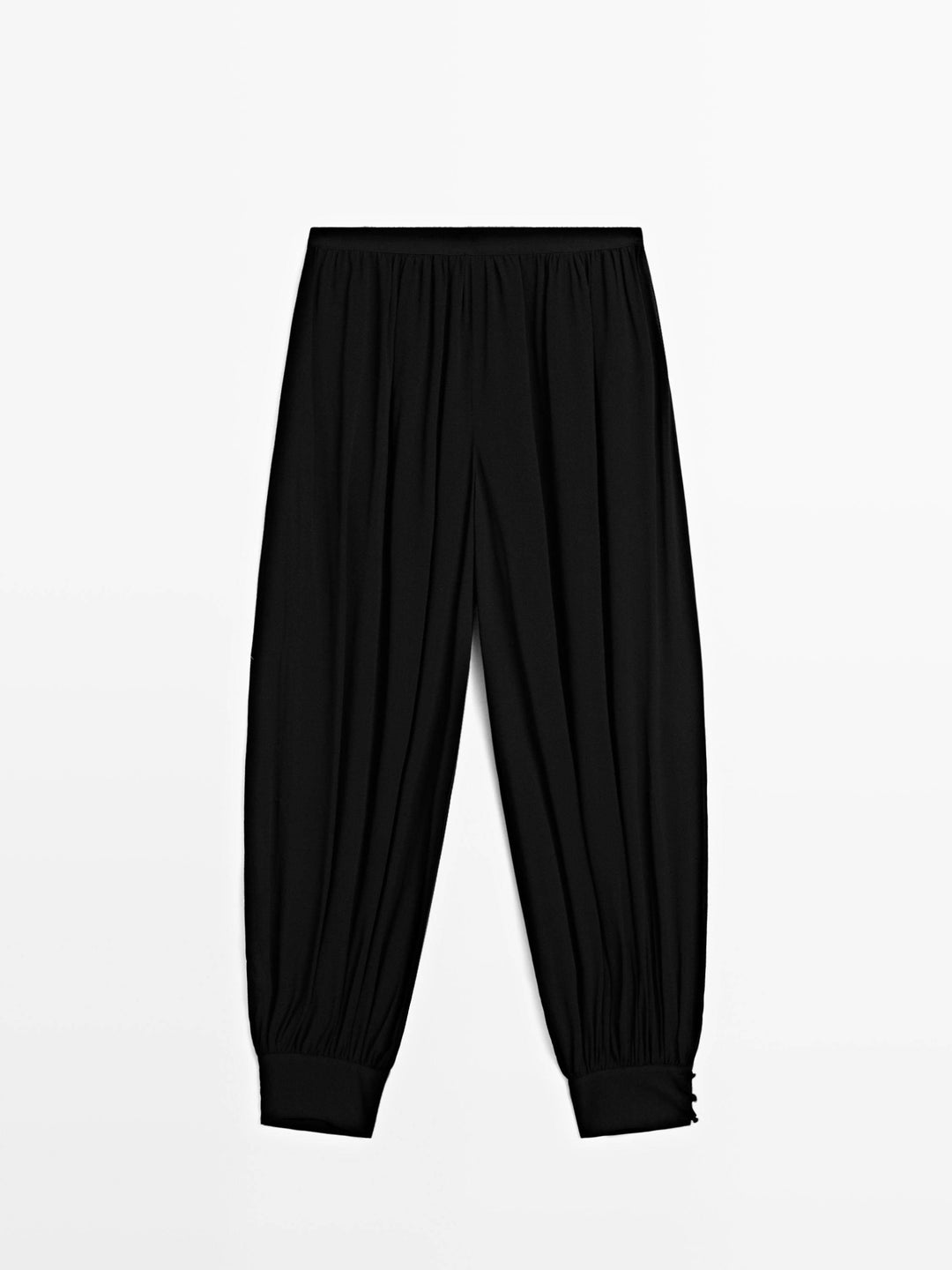 Cross Design Loose Shirt And Lantern Pants Set