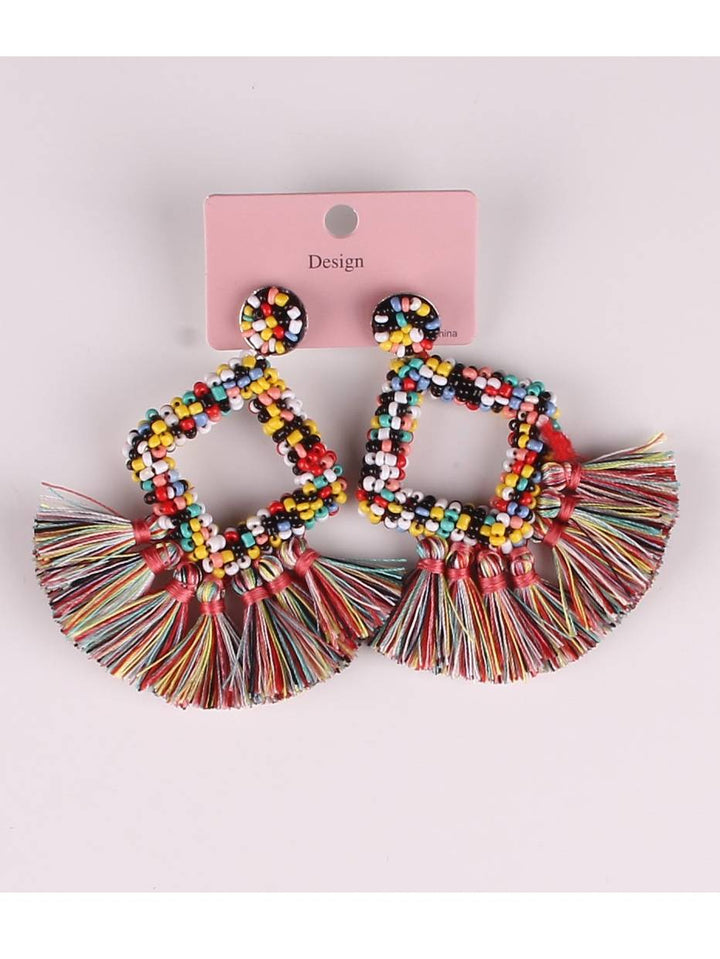 Hand-woven Tassel Earrings