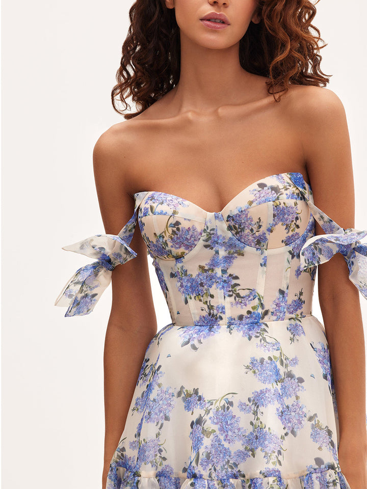 Floral Maxi Tie-strap Dress