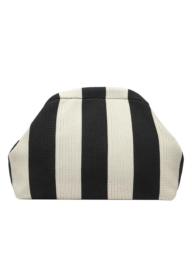 Knitted Striped Contrast Cloud Bag