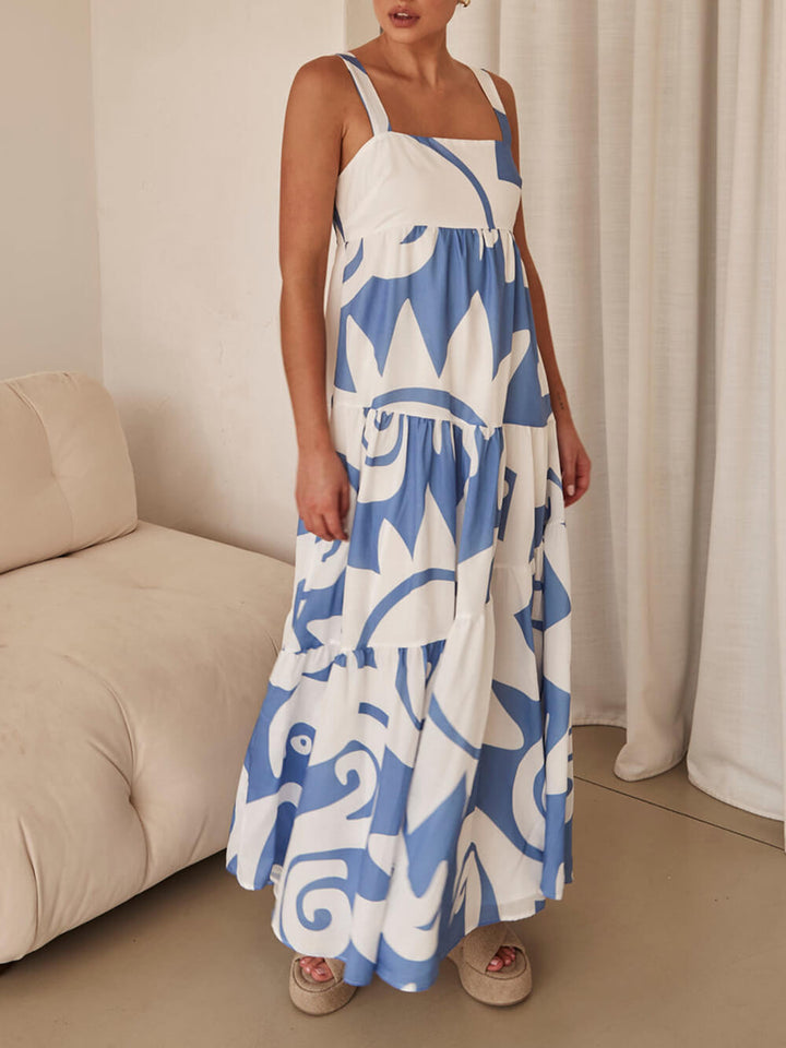 Maxikleid mit geometrischem Print im Bohemian-Stil