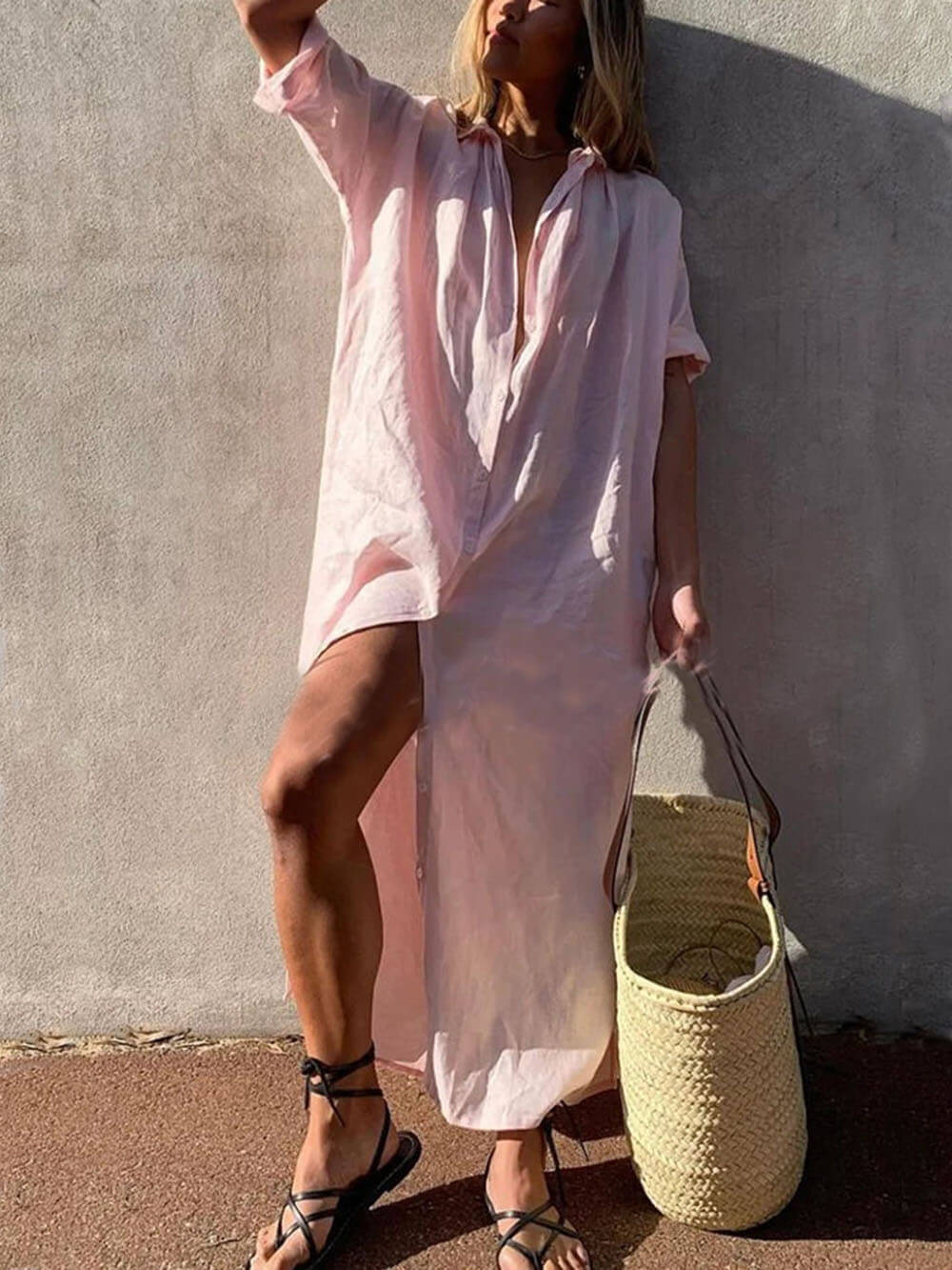 Simple Concept maxi-shirtjurk