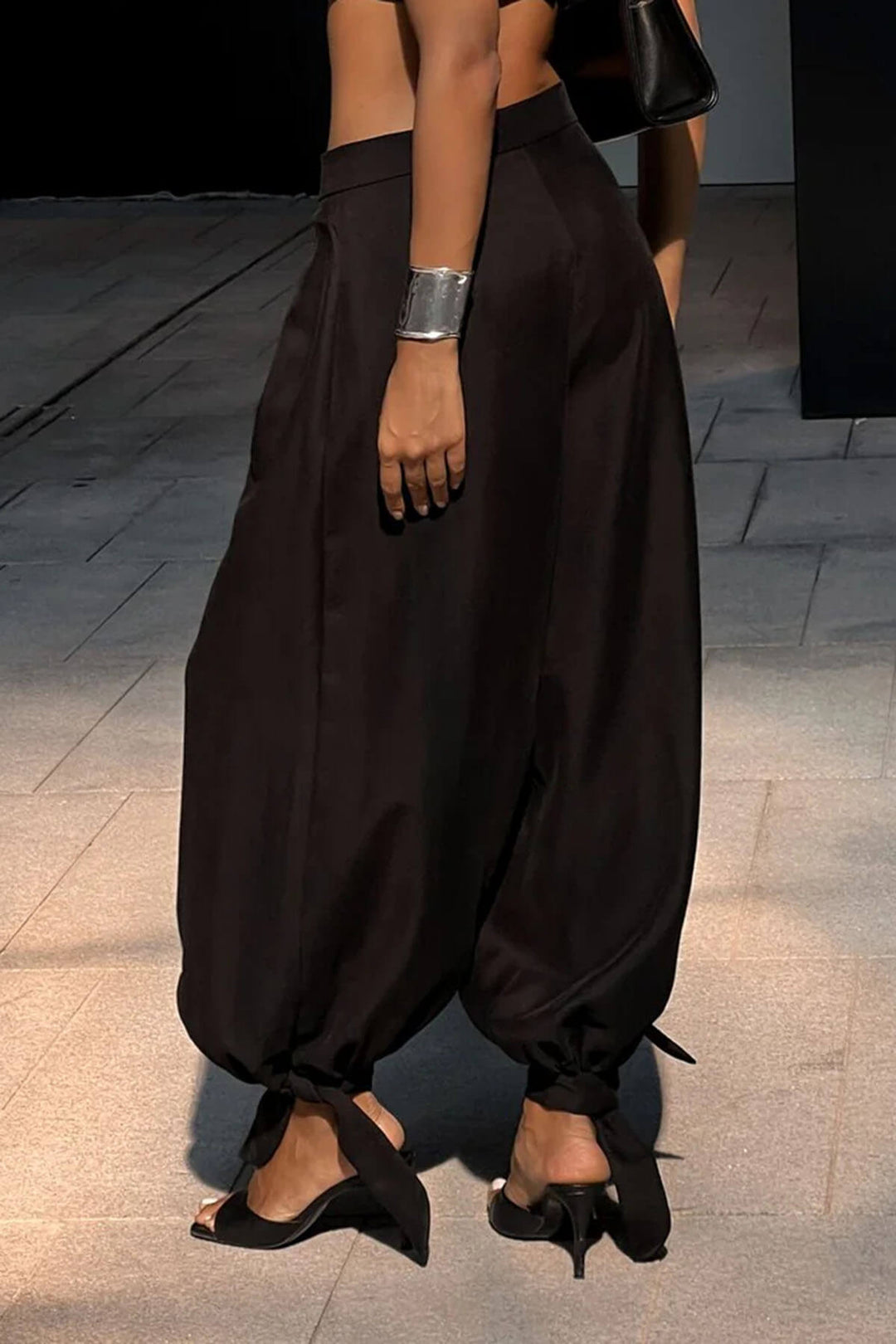 Casual Striped Print V-Neck Backless Cami Top