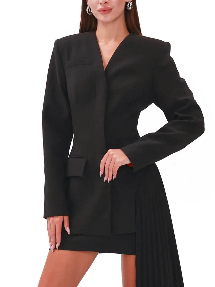 Elegant Asymmetrical Hem Blazer