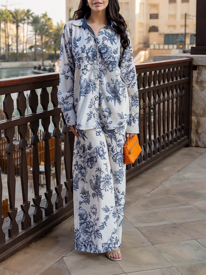 Unique Bold Blooms Relaxed Fit Floral Print Button-Up Shirt