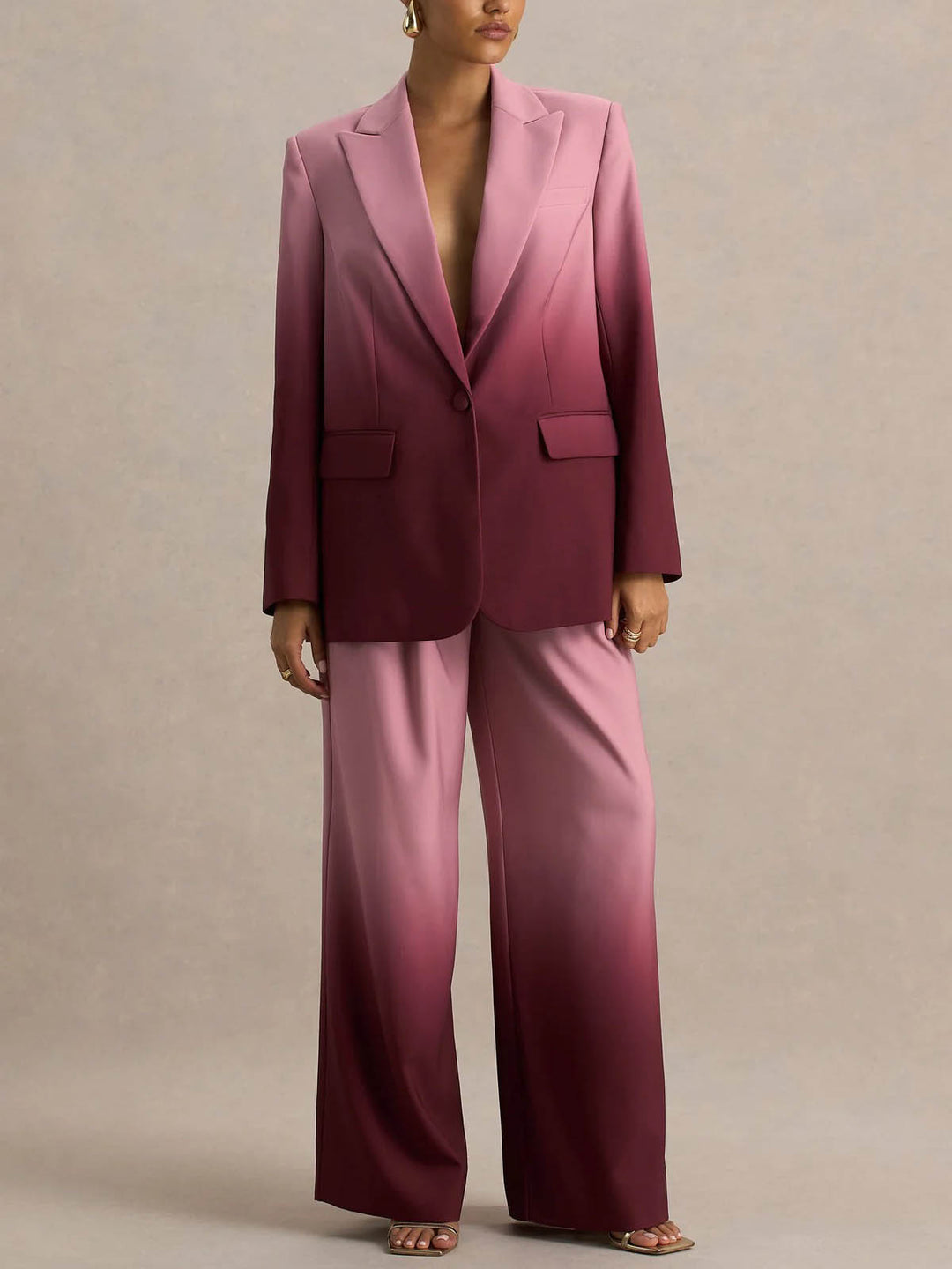 Elegant Ombre Tailored Blazer