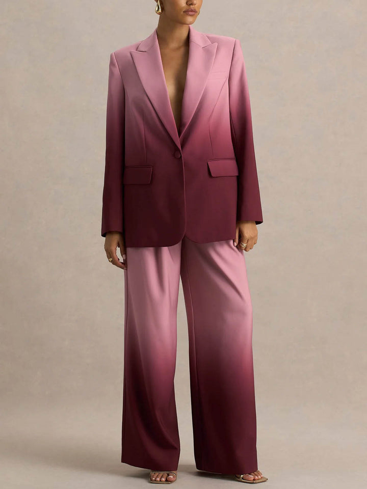 Elegant Ombre Tailored Blazer