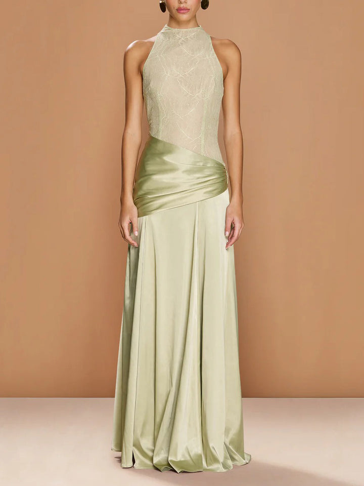 Elegant Lace Sheath Maxi Dress
