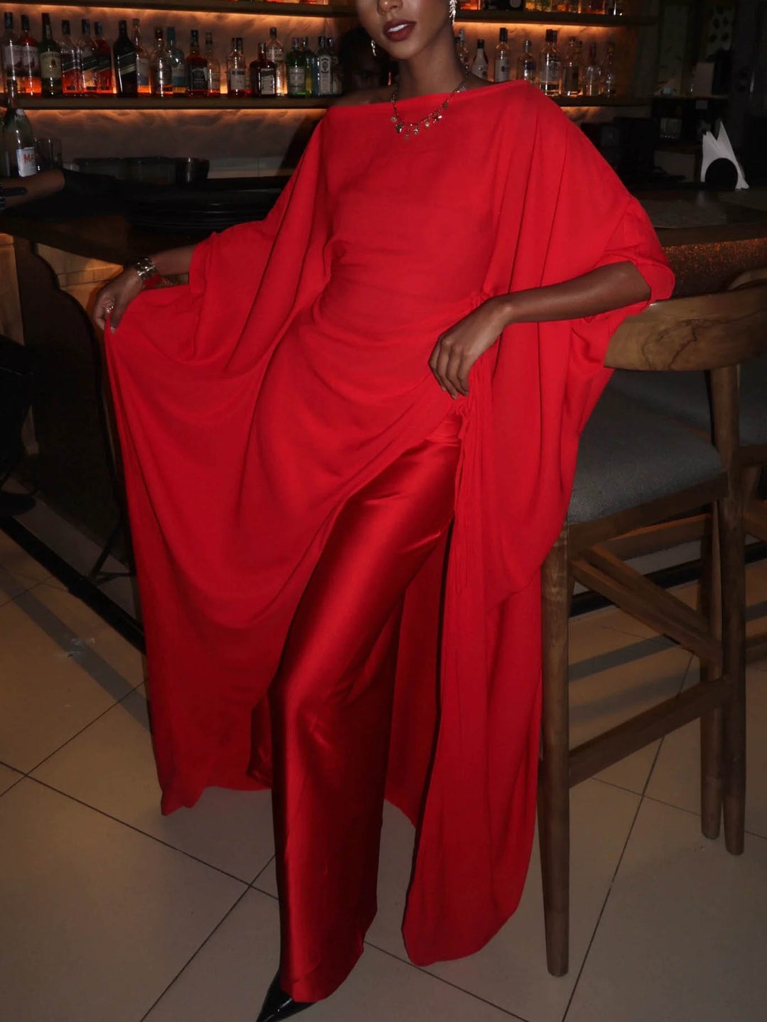 Exquisite Strapless Drawstring Two-piece Set