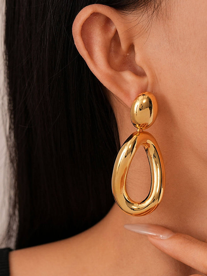 Vintage Oval Twisted Circle Earrings