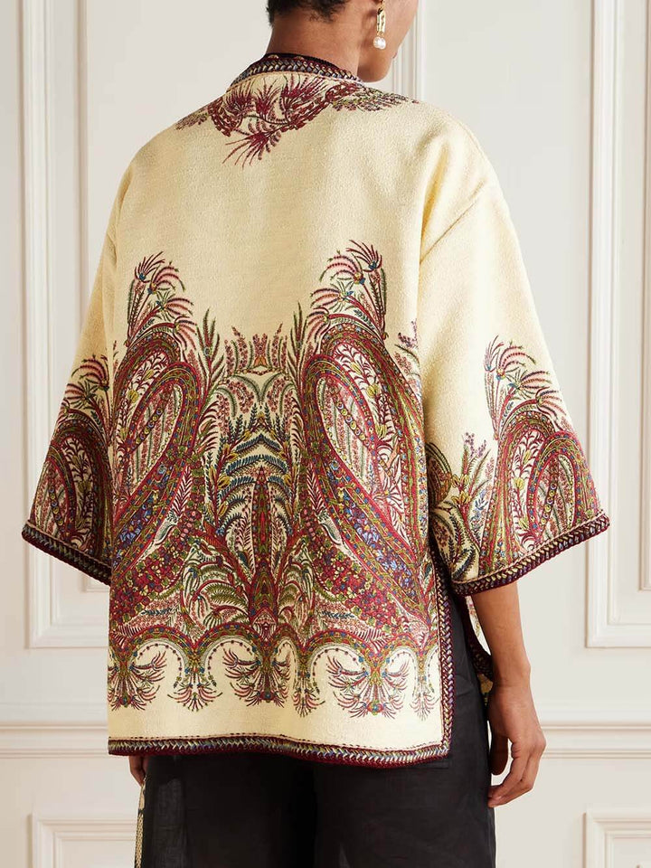 Classic Unique Print Jacquard Loose Jacket