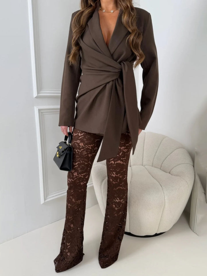 Stylish Sexy Lace Flared Pants