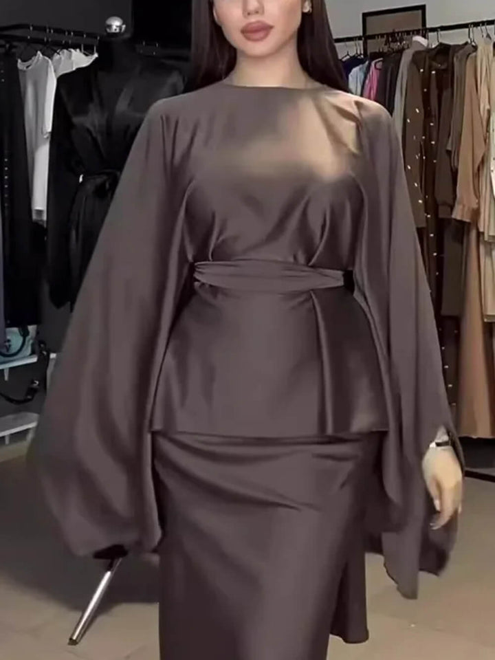 Fashionable Satin Slim-Fit Maxi Skirt