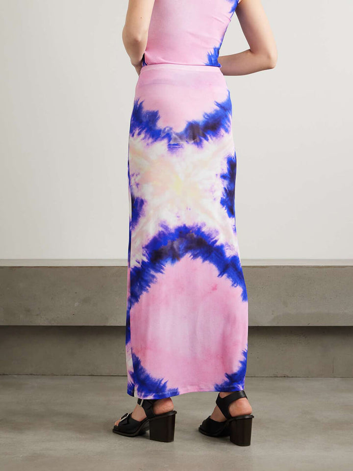 Unique Tie-Dye Stretch Crinkle Tank Top