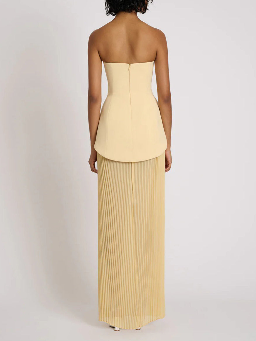 Exquisite Strapless Pleated Maxi Dress