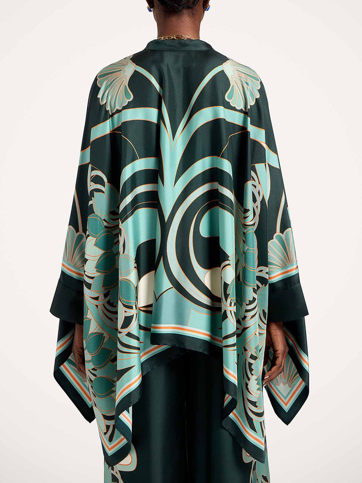Elegant Abstract Print High-Waist Wide Leg Pants