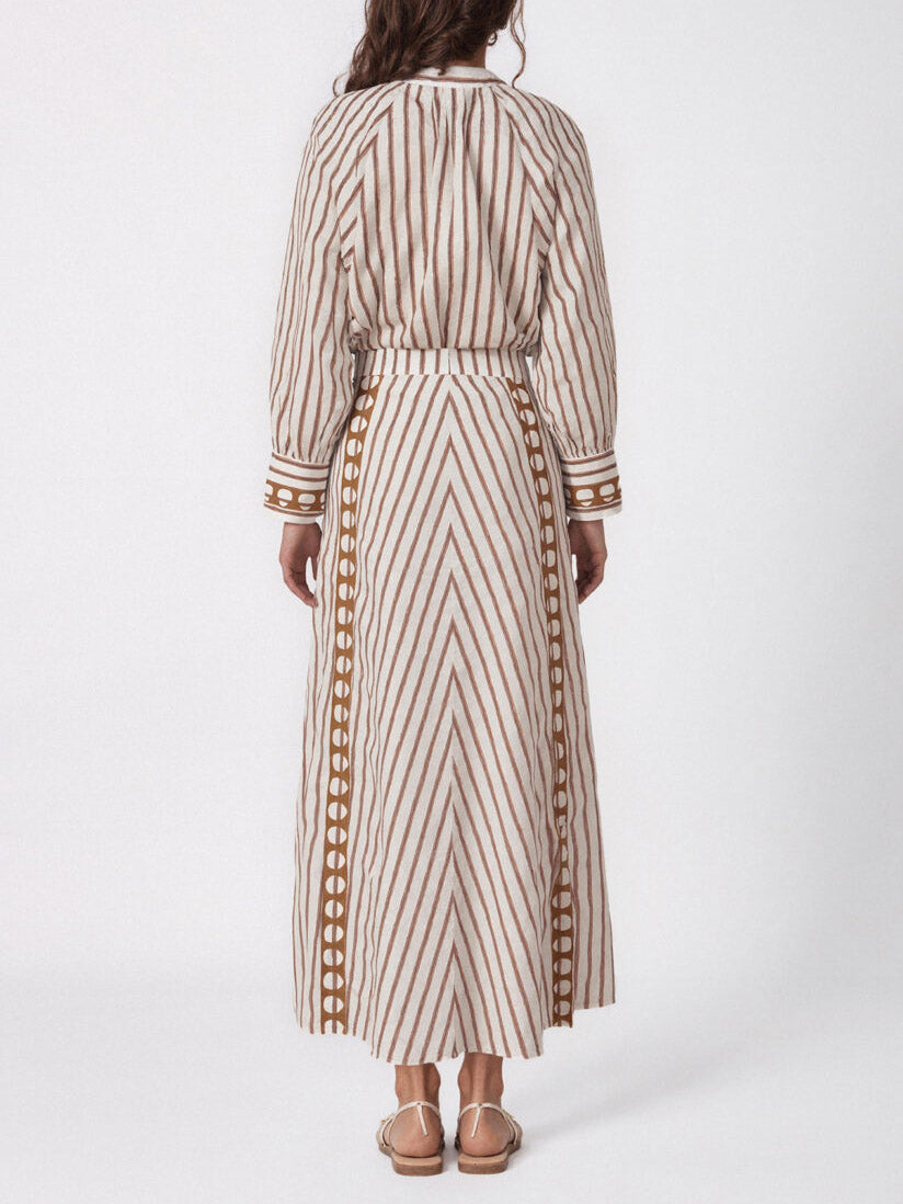 Elegant Striped Wide-leg Pants
