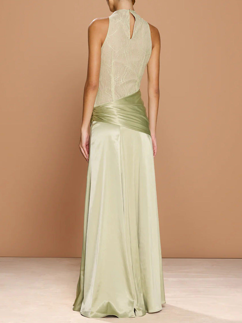 Elegant Lace Sheath Maxi Dress
