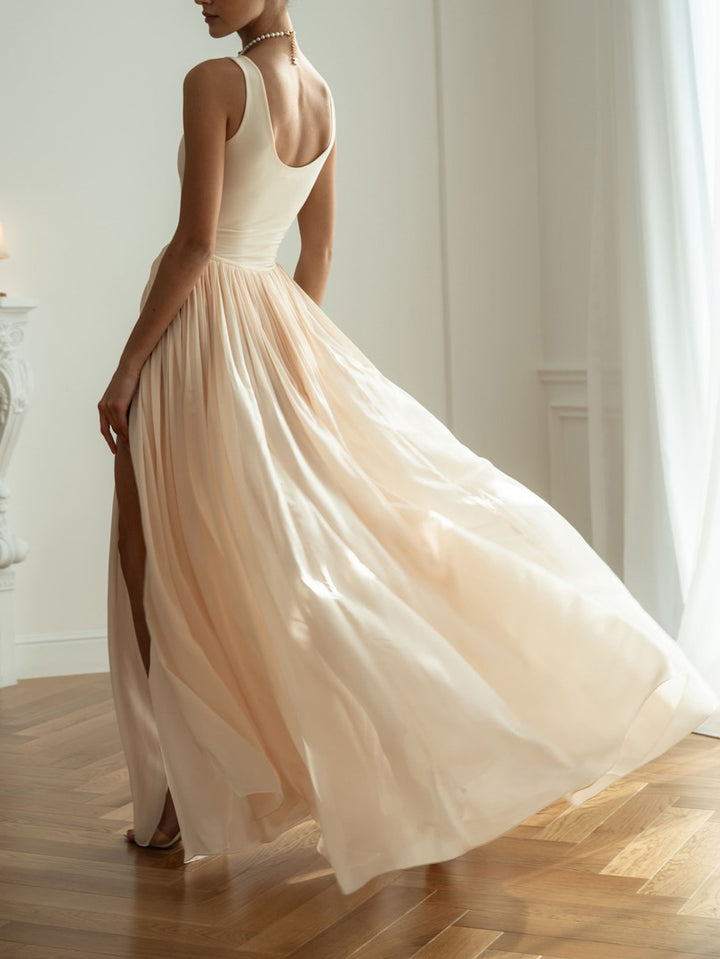 Elegant Sleeveless High Slit Maxi Dress