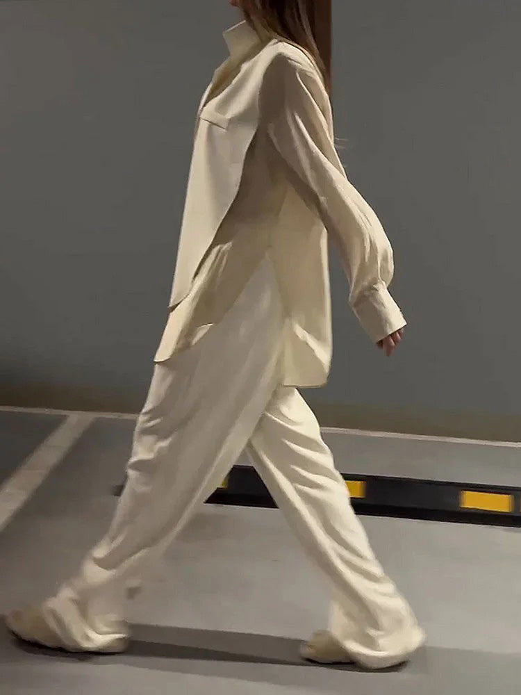 Exquisite High-waist Straight-leg Pants