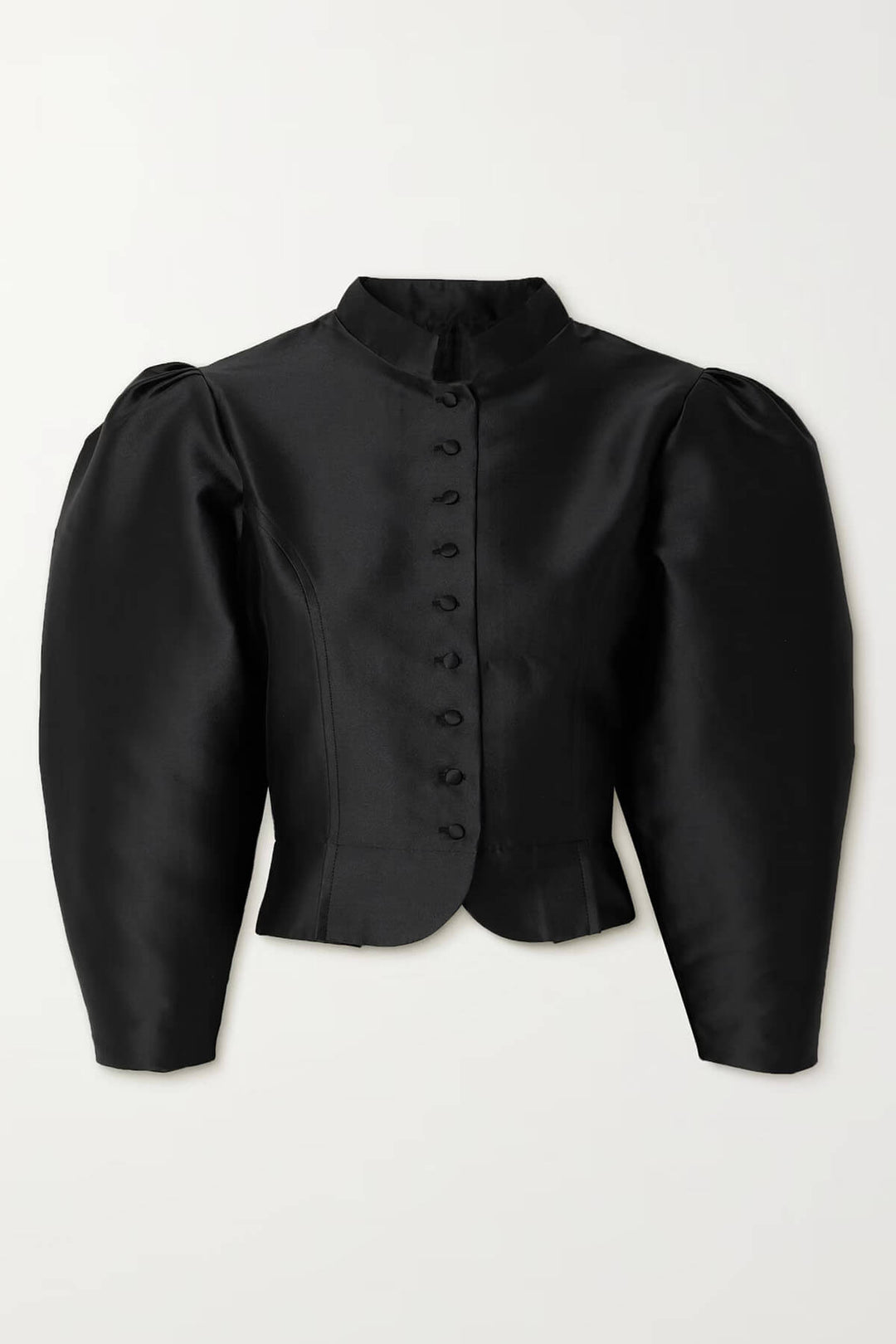 Exquisite Ruched Twill Crop Top & Floral Satin Wide-Leg Pants Set