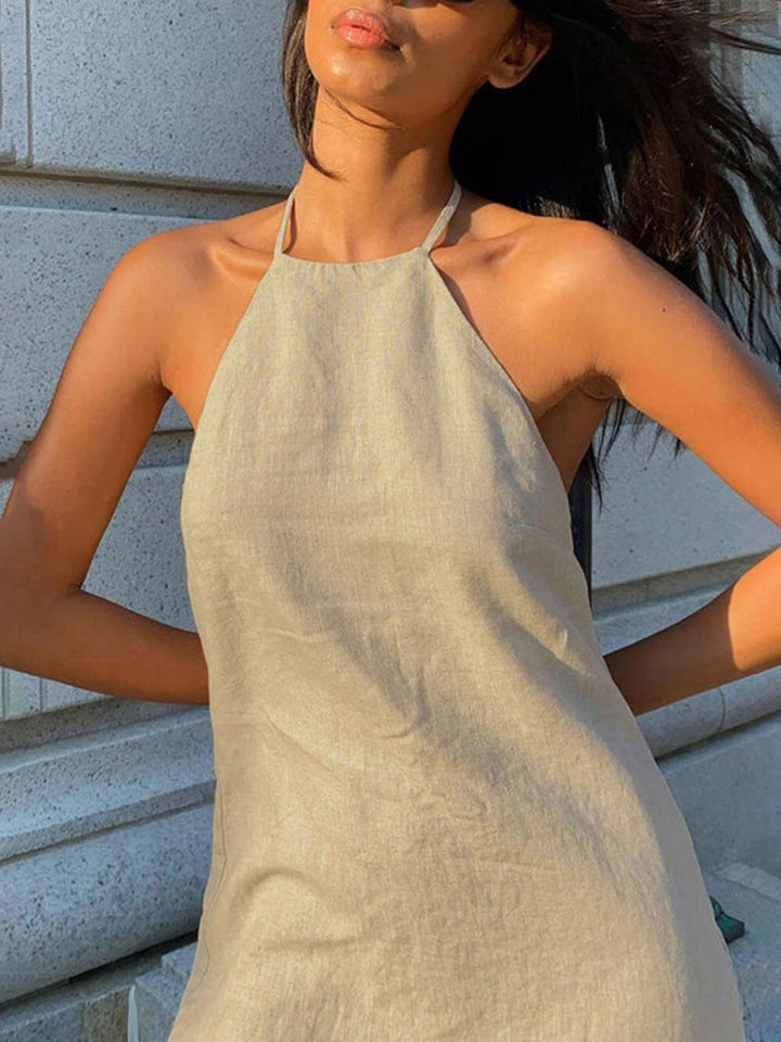 Classic Sexy Fit Shoulder Sleeveless Mini Dress