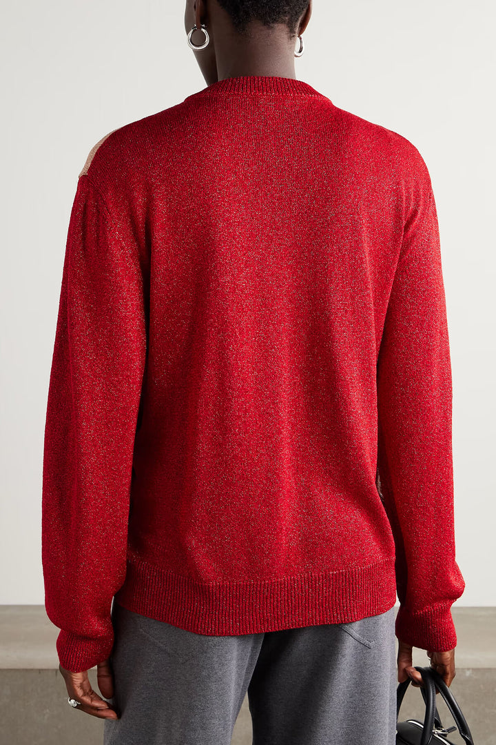 Fashion Heart Pattern Knit Cardigan