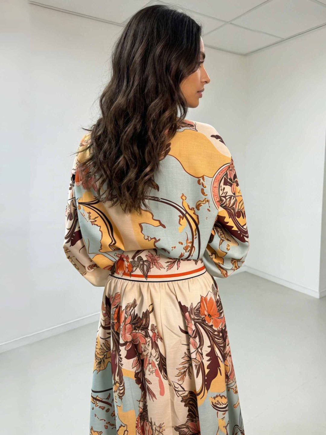 Retro Map Print Two-piece Set