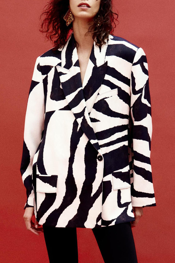 Exquisite Unique Animal Print Blazer
