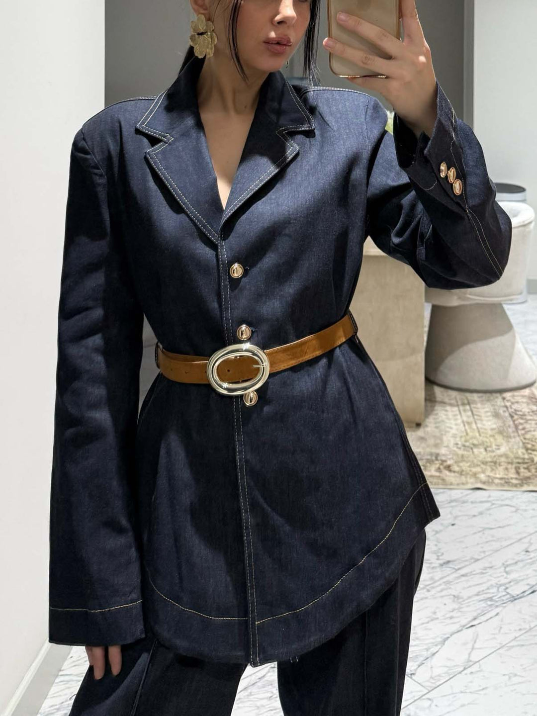 Casual Denim Wide-Leg Pants