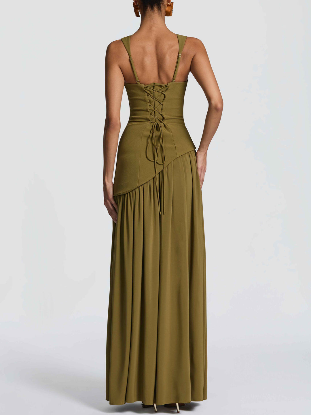 Elegant Asymmetrical Slit Maxi Dress