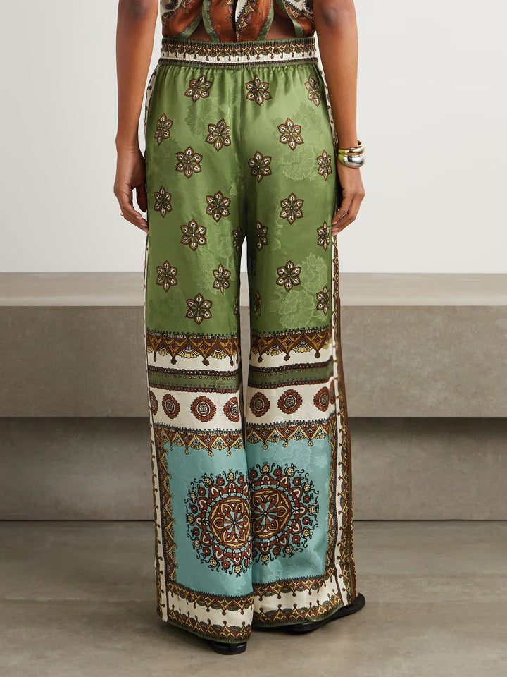 Exquisite Bohemian Print Vest Two-Piece Set